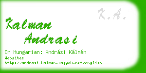 kalman andrasi business card